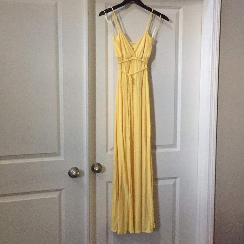 Sweetees Pale Yellow Maxi Dress